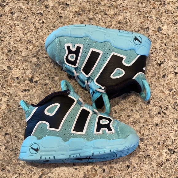 Size 4C Nike Air More Uptempo Light Aqua (TD) - Picture 9 of 11